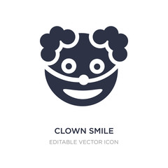 clown smile icon on white background. Simple element illustration from Halloween concept.