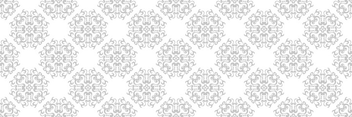 Seamless floral background with gray flowers