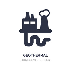 geothermal icon on white background. Simple element illustration from Industry concept.