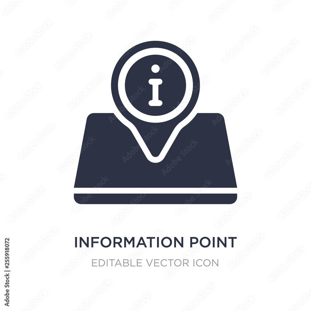 Poster information point icon on white background. simple element illustration from maps and location conce