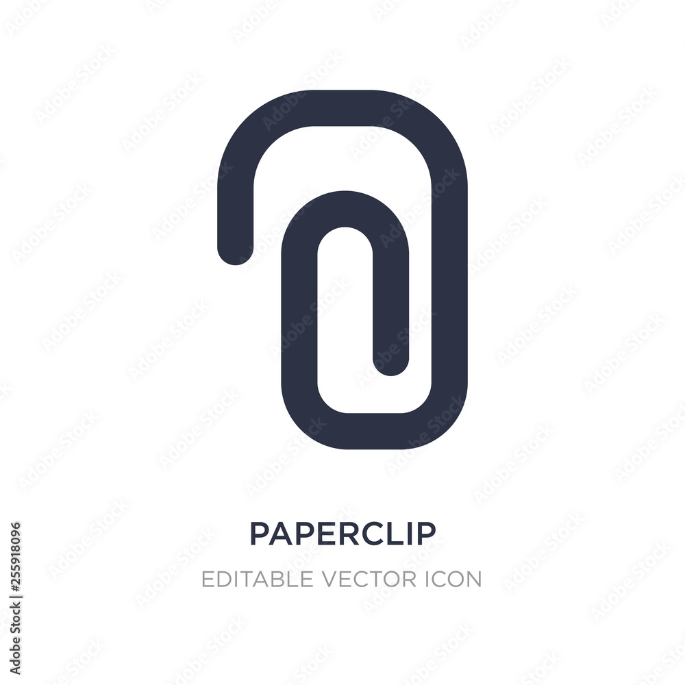 Aufkleber paperclip attachment icon on white background. simple element illustration from miscellaneous concep