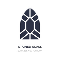 stained glass window icon on white background. Simple element illustration from Miscellaneous concept.