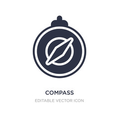 compass pointing north icon on white background. Simple element illustration from Miscellaneous concept.
