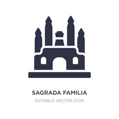 sagrada familia icon on white background. Simple element illustration from Monuments concept.