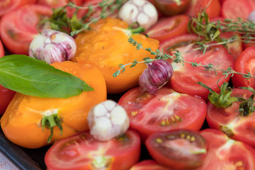 fresh tomatoes and garlic