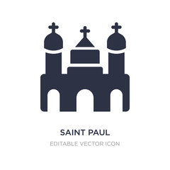Fototapeta premium saint paul icon on white background. Simple element illustration from Monuments concept.