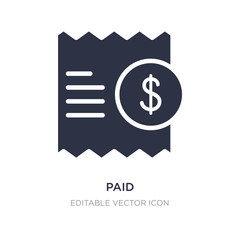 paid icon on white background. Simple element illustration from Multimedia concept.