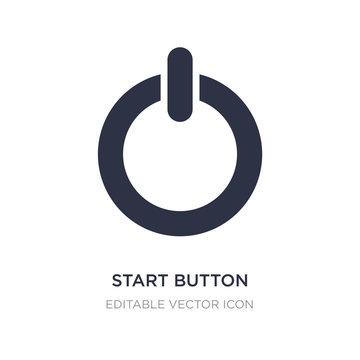 start button icon on white background. Simple element illustration from Multimedia concept.