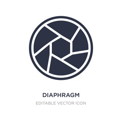 diaphragm icon on white background. Simple element illustration from Multimedia concept.