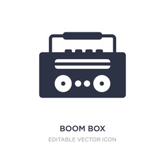 boom box icon on white background. Simple element illustration from Multimedia concept.