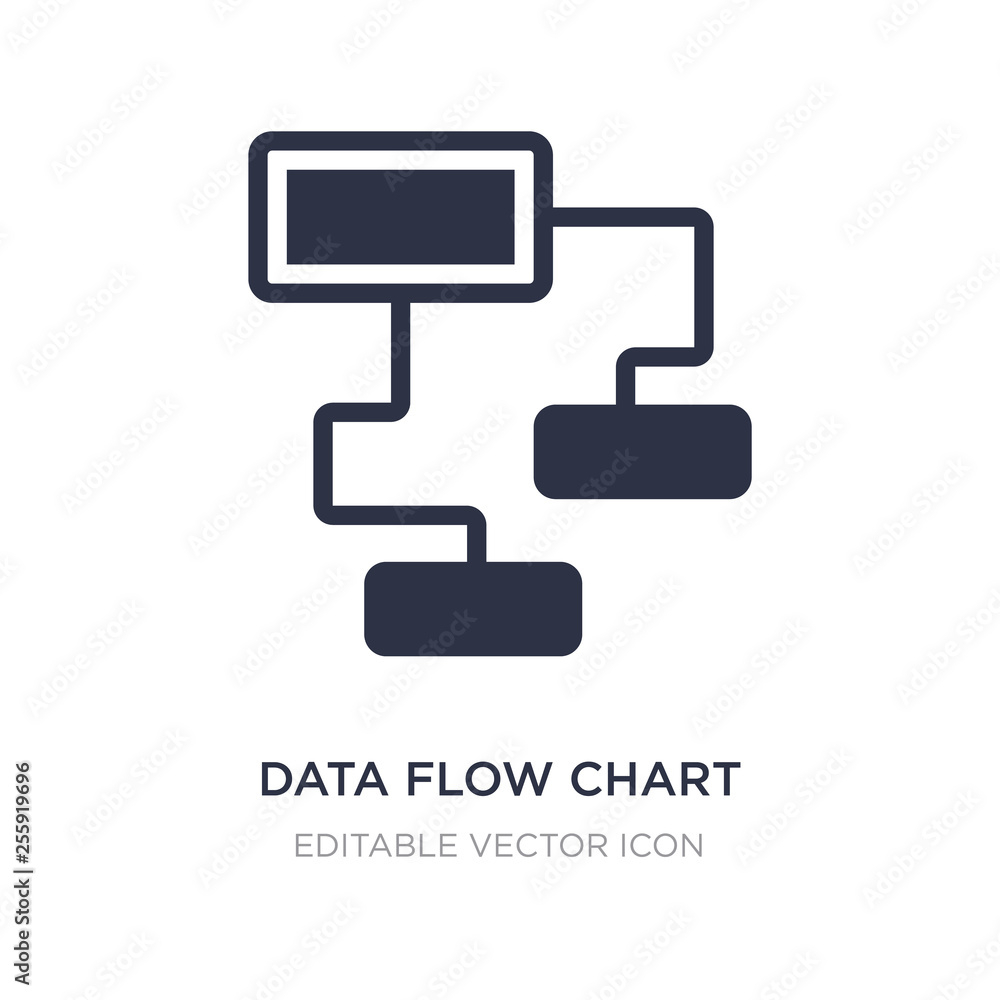 Poster data flow chart icon on white background. simple element illustration from multimedia concept.