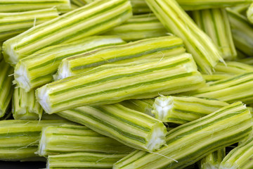 Bitter cucumber-chinese (Moringa oleifera Lam.) ready for cooking