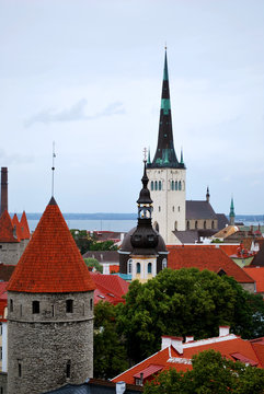 The view of the old historical center of Tallinn, Estonia © amicabel