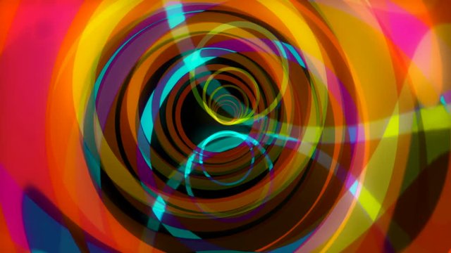 Beautiful abstract trip seamless animation. Hallucinations animation circles