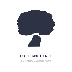 Fototapeta na wymiar butternut tree icon on white background. Simple element illustration from Nature concept.