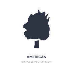 american hophornbeam tree icon on white background. Simple element illustration from Nature concept.