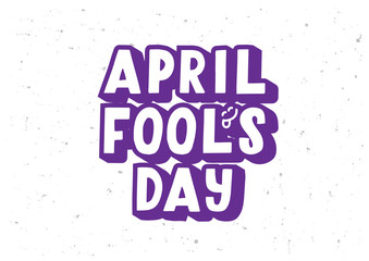 Fototapeta premium April Fool's day hand drawn lettering