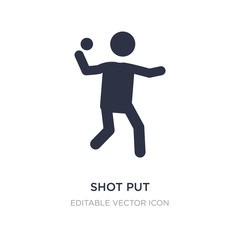 shot put icon on white background. Simple element illustration from People concept.