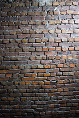 Old grunge red brick wall background texture