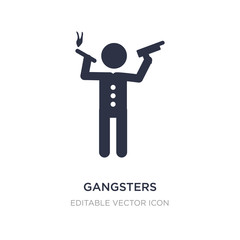 gangsters icon on white background. Simple element illustration from People concept.