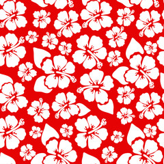 Hibiscus seamless background vector design summer shirt