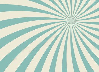 Sunlight wide horizontal background. faded blue and beige color burst background.