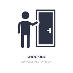 knocking icon on white background. Simple element illustration from People concept.