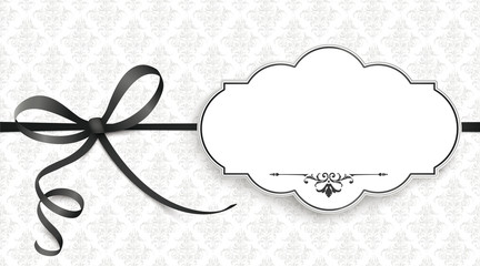 Ornaments Obituary Emblem Knot Black Ribbon Header