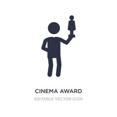 cinema award icon on white background. Simple element illustration from People concept.