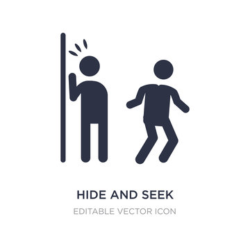 Hide And Seek Icon On White Background. Simple Element Illustration From People Concept.