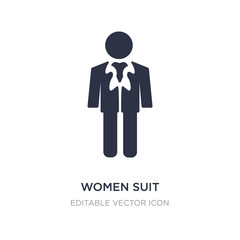 women suit icon on white background. Simple element illustration from People concept.