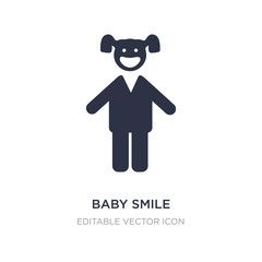 baby smile icon on white background. Simple element illustration from People concept.