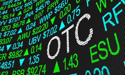 OTC Over the Counter Trading Stock Market 3d Illustration