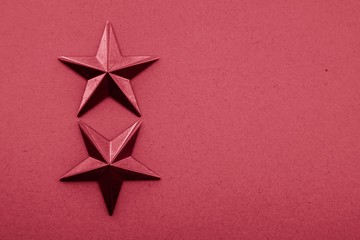 red stars on the red background