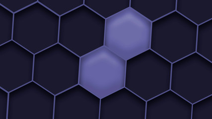 Blue hexagons texture. Abstract geometric background. Art wallpaper