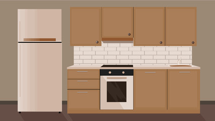 kitchen background vector