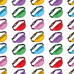 seamless pattern with fanny pack