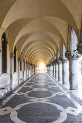 Naklejka premium Arches and columns of San Marco square in Venice, Italy