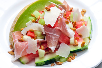 salad with galia melon