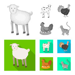 Isolated object of breeding and kitchen  icon. Collection of breeding and organic  stock symbol for web.