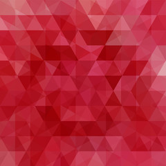 Geometric pattern, triangles vector background in red tone. Illustration pattern