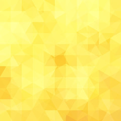 Abstract yellow mosaic background. Triangle geometric background. Design elements. Vector illustration