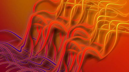 Abstract colorful lines on the gradient. Lines background