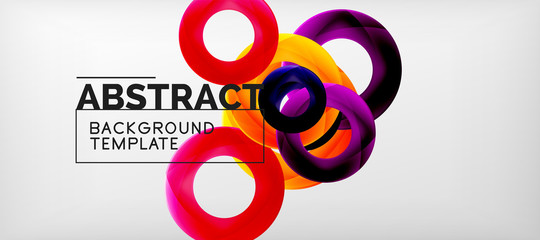 Vector circles abstract background
