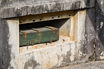 Ammunition depot box Cannon Fort, Cat Ba, Vietnam Indochina War
