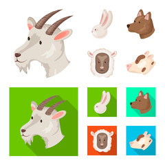 Vector illustration of agriculture and breeding logo. Set of agriculture and organic  stock vector illustration.