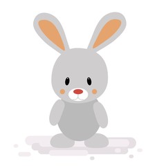 Cute bunny carton. Vector illustration