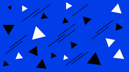 Abstract blue background with geometric shapes. Triangles wallpaper