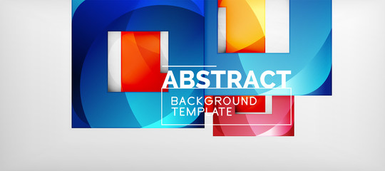 Background with color squares composition, modern geometric abstraction design for poster, cover, branding or banner