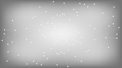 Fototapeta premium Blockchain Network Polygonal Nano Technology Design. Futuristic Artificial Intelligence Network Nodes Vector